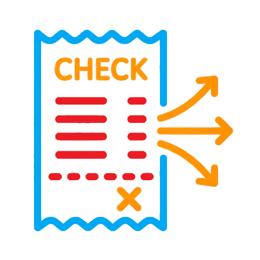 Split Check menu item for calculating tax and tip on a group bill